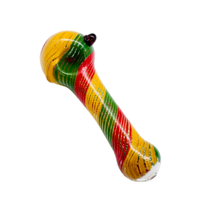 5.5'' HELTER SKELTER GLASS SPOON PIPE