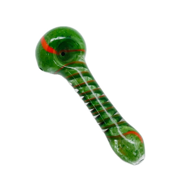 5.5'' CANDY CANE GLASS PIPE