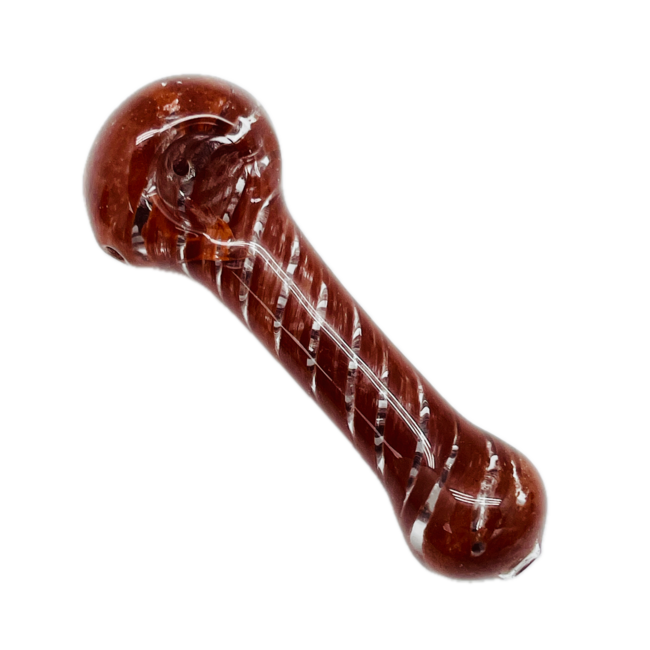 5.5'' CANDY CANE GLASS PIPE