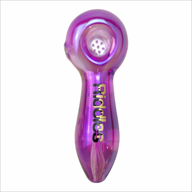 RIDDLES 5''  IRIDESCENT WITH SCREEN HAND PIPE 177G CS99-1