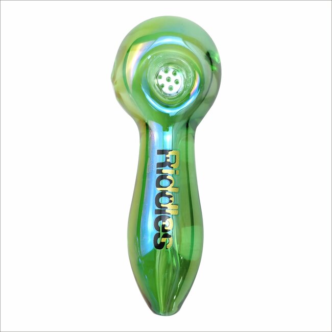 RIDDLES 5''  IRIDESCENT WITH SCREEN HAND PIPE 177G CS99-1