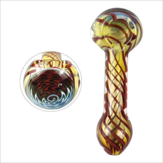 4.5'' SPIRAL WIG WAG FUMED HAND PIPE 88G-CS115