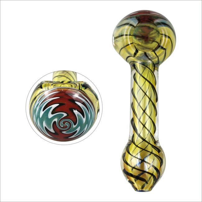 4.5'' SPIRAL WIG WAG FUMED HAND PIPE 88G-CS115