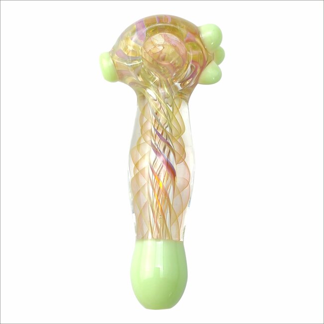 4'' SPIRAL GOLD FUMED HAND PIPE 75G-CS131
