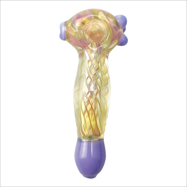 4'' SPIRAL GOLD FUMED HAND PIPE 75G-CS131