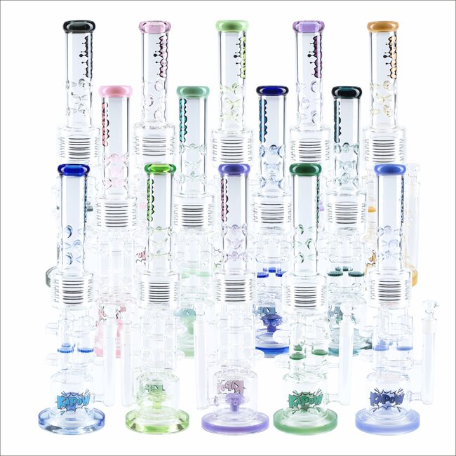 KAPOW 20'' MULTI CHAMBER  SPRINKLER BERREL BONG  C1601