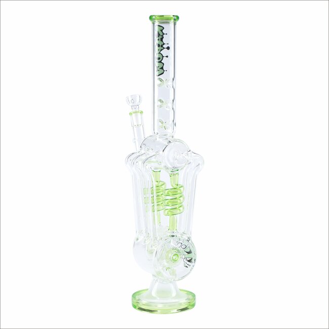 KAPOW 18'' BARREL SPIRAL BLAST  RECYCLE ICE GLASS BONG -C1606