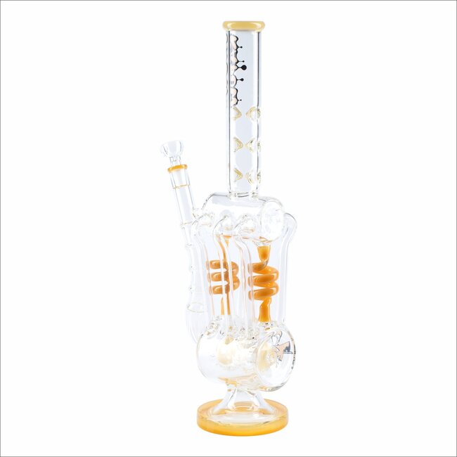 KAPOW 18'' BARREL SPIRAL BLAST  RECYCLE ICE GLASS BONG -C1606