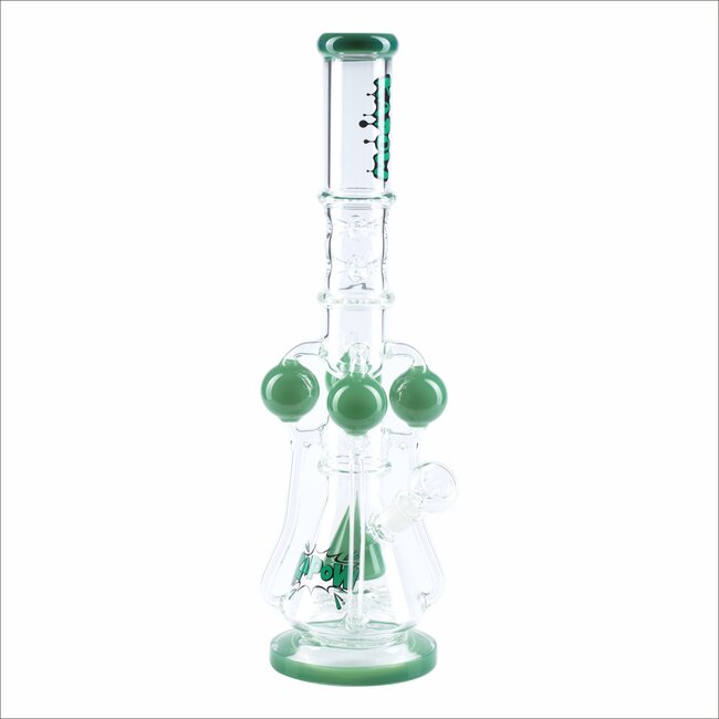 KAPOW 18'' ARM RECYCLER WITH TRIANGLE PERC HEAVY BONG C1625