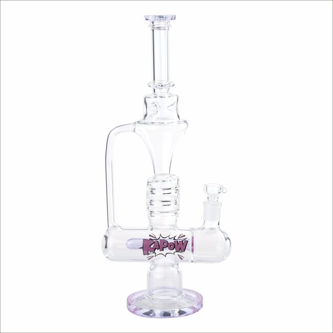 KAPOW 17'' ONE-ARM INLINE RECYCLER BONG WATER PIPE C1566