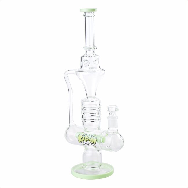 KAPOW 17'' ONE-ARM INLINE RECYCLER BONG WATER PIPE C1566