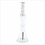 CRYSTAL GLASS 16'' 7MM DOUBLE DONUT SPLASH GUARD CLASSIC BEAKER BONG C1653