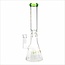 CRYSTAL GLASS 16'' 7MM   BEAKER WATER BONG W/ MATRIX PERC C2084