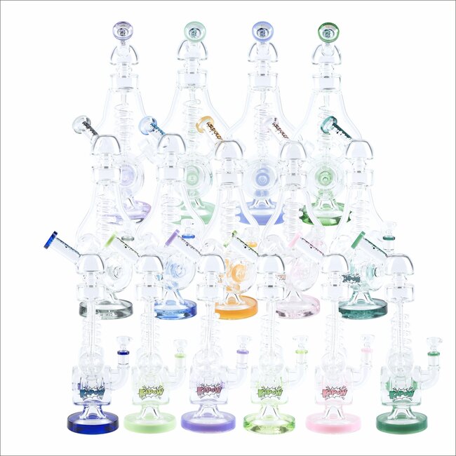 KAPOW 15'' DOUBLE CHAMBER RECYCLER UFO BONG C1624