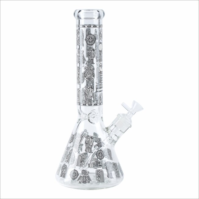14'' 7MM GLOW IN THE DARK BEAKER  BONG MG-03