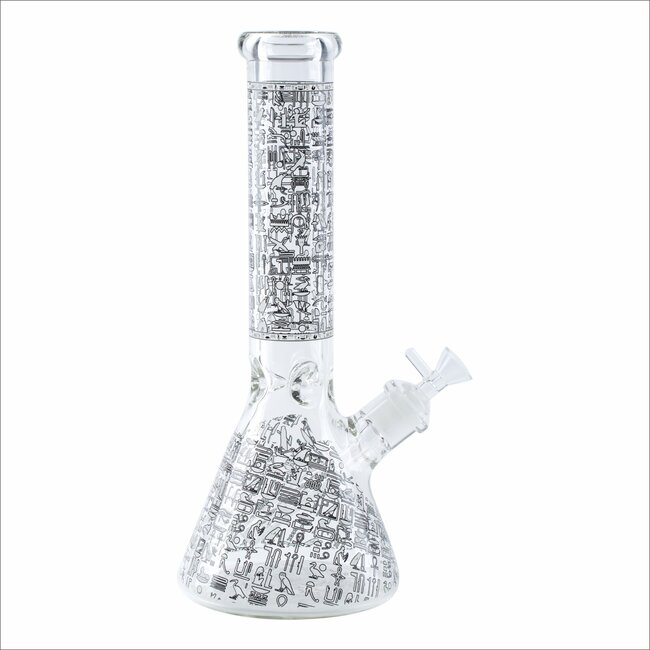 14'' 7MM GLOW IN THE DARK BEAKER  BONG MG-03