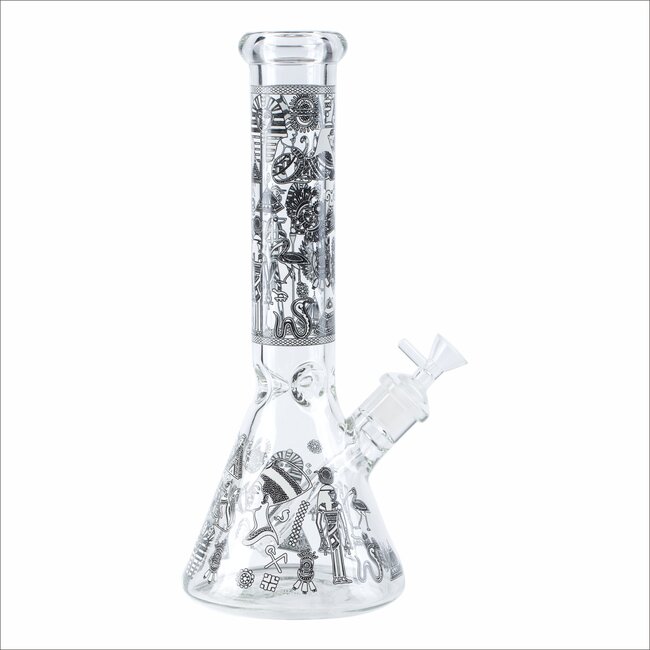 14'' 7MM GLOW IN THE DARK BEAKER  BONG MG-03
