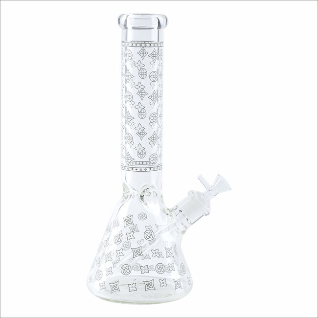 14'' 7MM GLOW IN THE DARK BEAKER  BONG MG-03