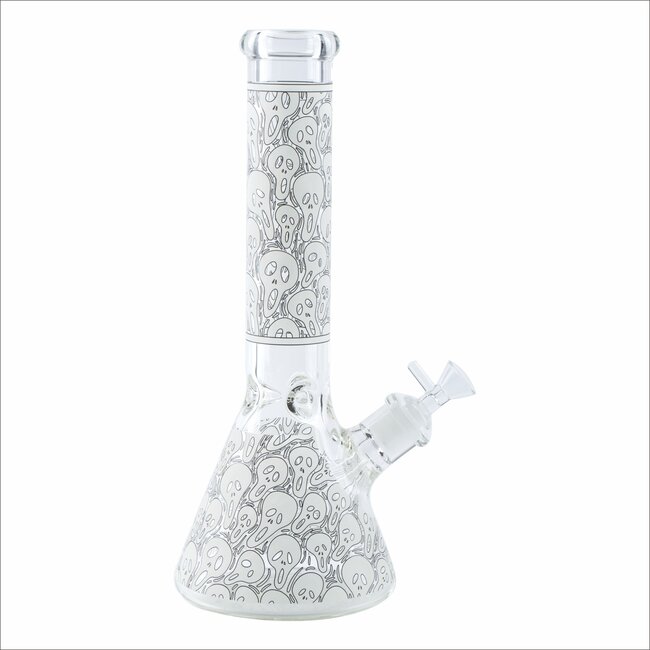 14'' 7MM GLOW IN THE DARK BEAKER  BONG MG-03