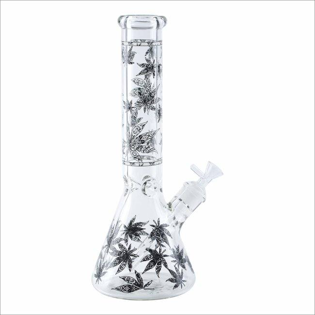 14'' 7MM GLOW IN THE DARK BEAKER  BONG MG-03