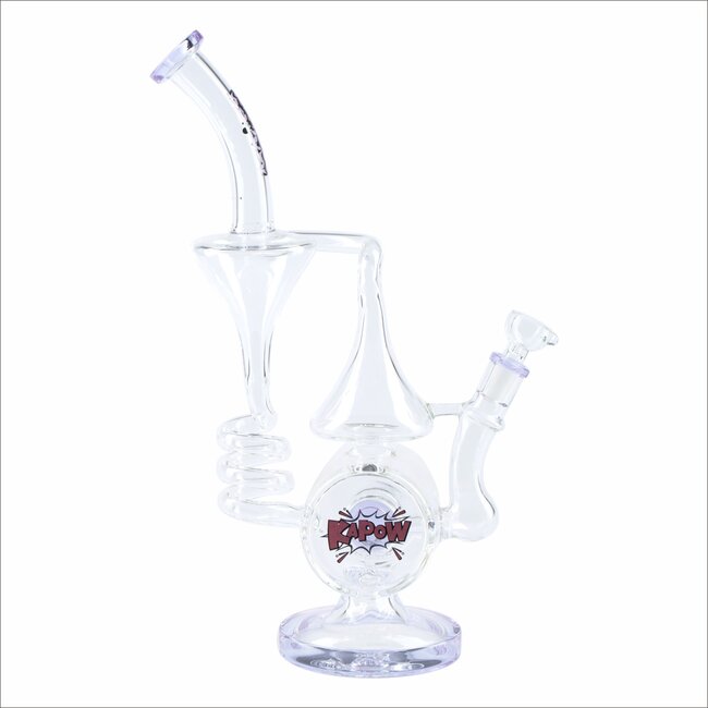 KAPOW 13'' UNIQUE COOL PERC RECYCLER THICK BONG C1621