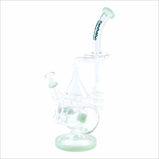 KAPOW 13'' UNIQUE COOL PERC RECYCLER THICK BONG C1621