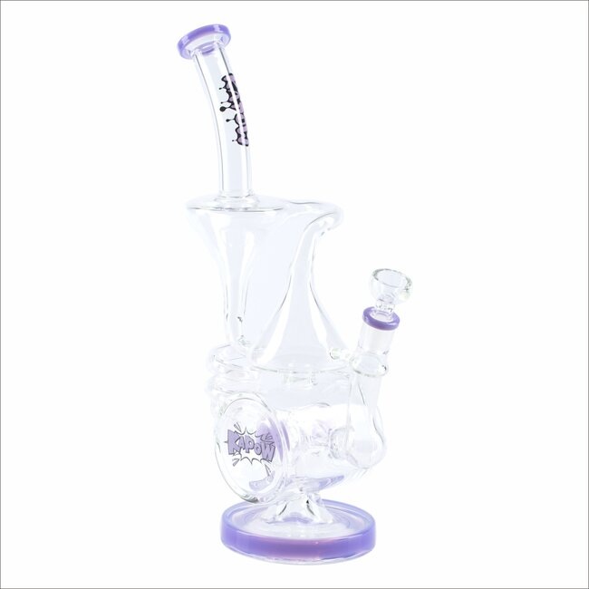 KAPOW 13'' UNIQUE COOL PERC RECYCLER THICK BONG C1621