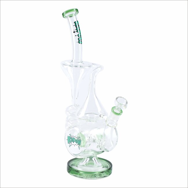 KAPOW 13'' UNIQUE COOL PERC RECYCLER THICK BONG C1621
