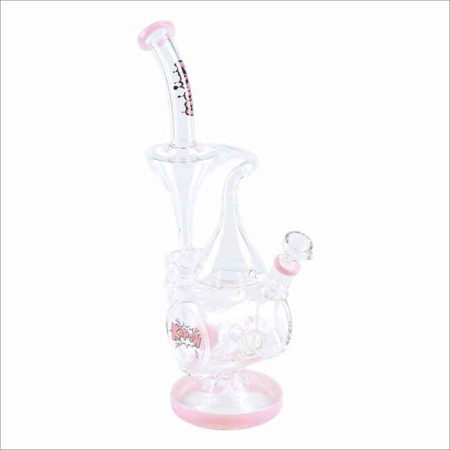 KAPOW 13'' UNIQUE COOL PERC RECYCLER THICK BONG C1621