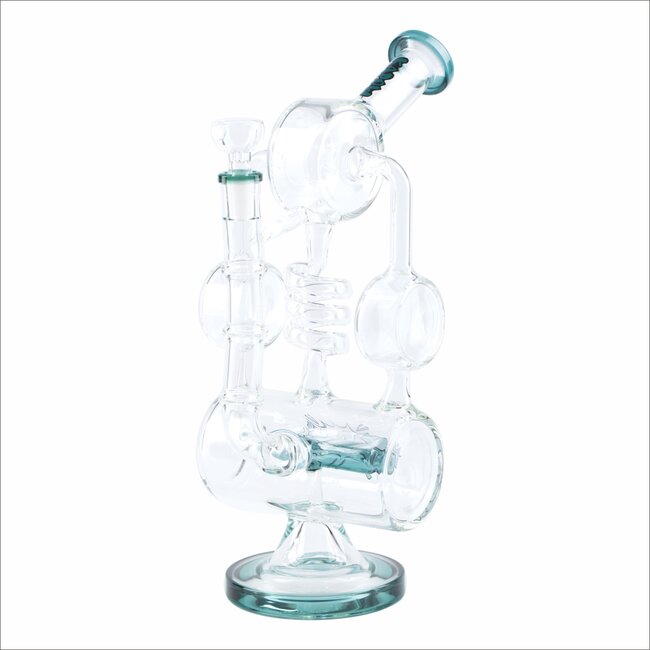 KAPOW 13'' SPIRAL COIL PERC  RECYCLER BONG C1622