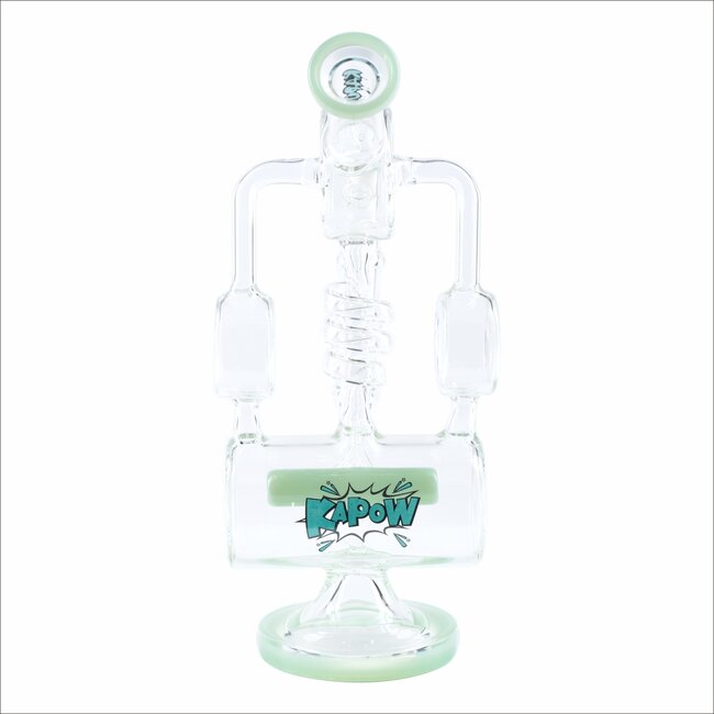 KAPOW 13'' SPIRAL COIL PERC  RECYCLER BONG C1622