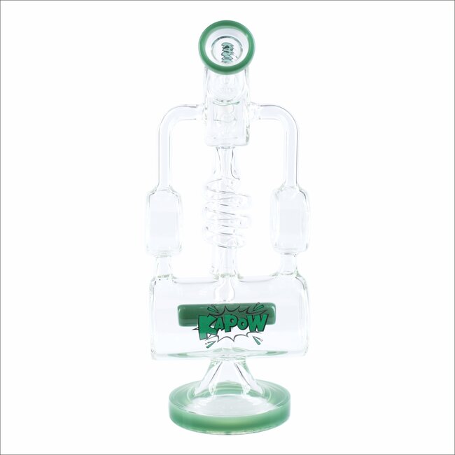 KAPOW 13'' SPIRAL COIL PERC  RECYCLER BONG C1622