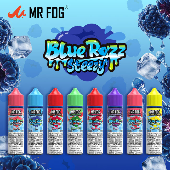 MR FOG MR FOG BLUE RAZZ STEEZY FREE BASE E-LIQUID