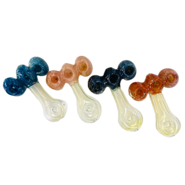 4'' THREE HORIZO- TOOL MOUTHPIECE GLASS PIPE