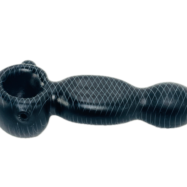 4.5'' BLACK PEANUT SPPON GLASS PIPE