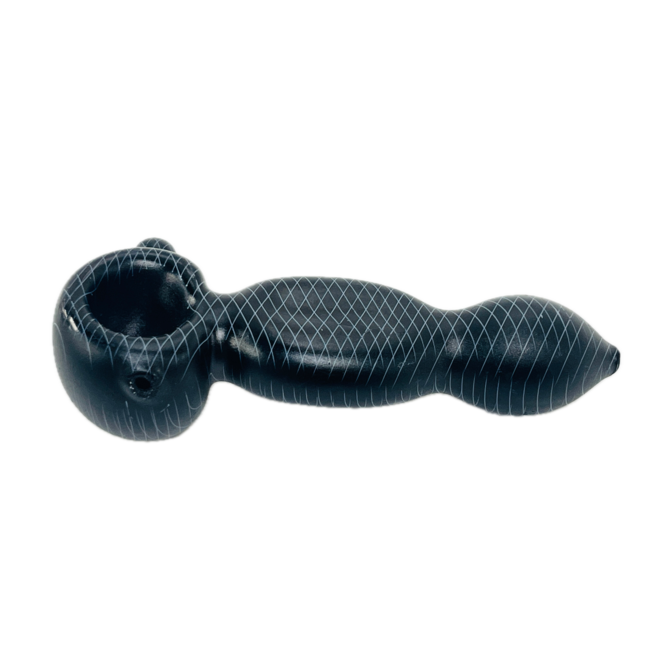 4.5'' BLACK PEANUT SPPON GLASS PIPE