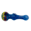 4.5'' BLUE BASE WITH RASTA ZIG-ZAG GLASS PIPE
