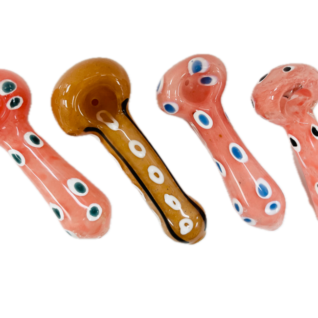 4.5'' I AM SEEING SPOTS GLASS HAND PIPE