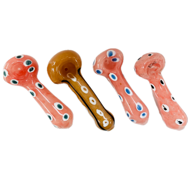 4.5'' I AM SEEING SPOTS GLASS HAND PIPE