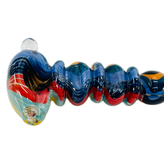 4'' SPIRAL SPOON GLASS HAND PIPE