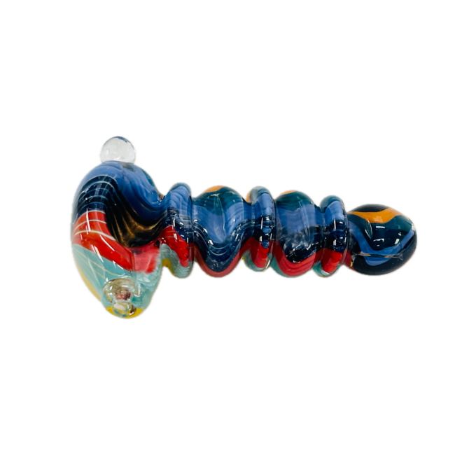 4'' SPIRAL SPOON GLASS HAND PIPE