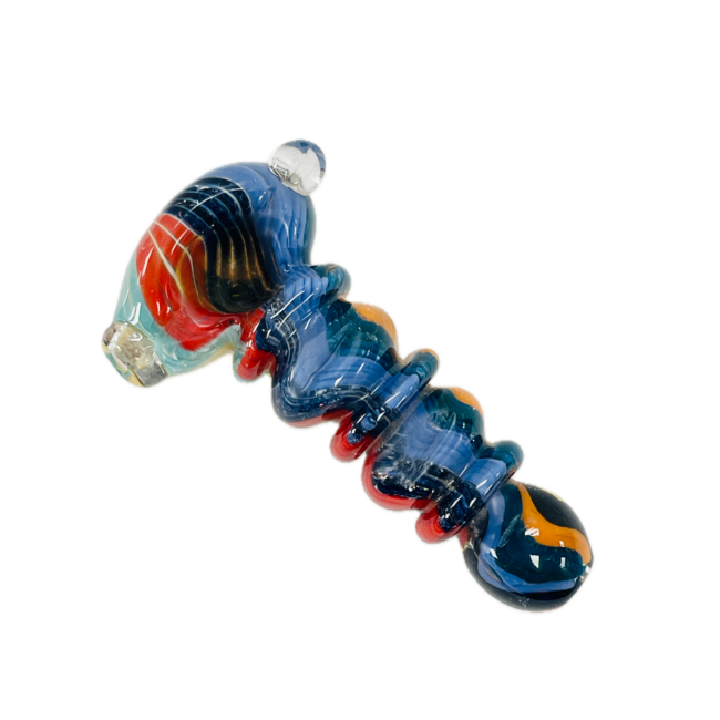 4'' SPIRAL SPOON GLASS HAND PIPE