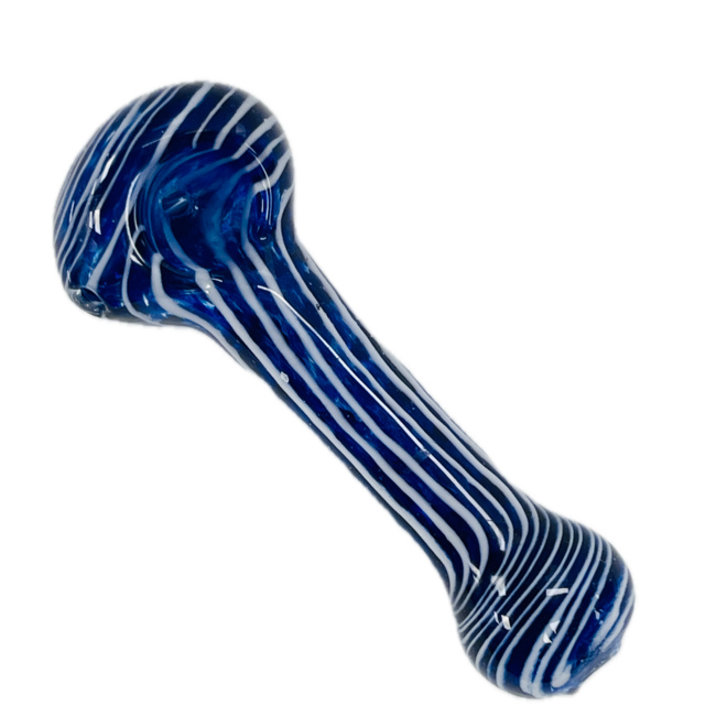 4.5'' BLUE CANDY SWIRL GLASS PIPE
