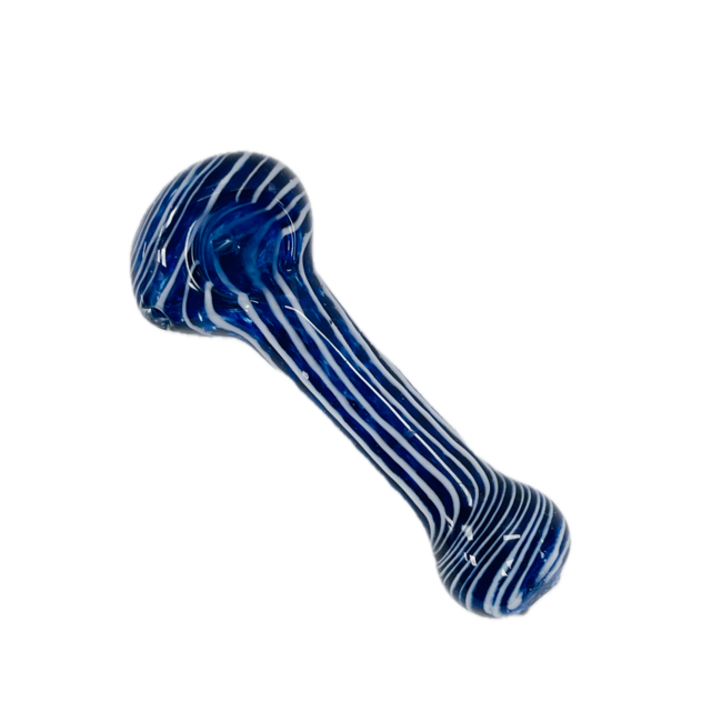 4.5'' BLUE CANDY SWIRL GLASS PIPE