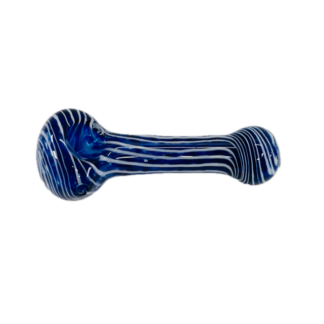 4.5'' BLUE CANDY SWIRL GLASS PIPE