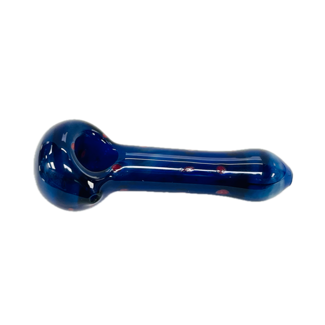 4.5'' BLUE POLKADOT GLASS PIPE