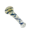 4.5'' BLUE&CHROME CANDY GLASS PIPE