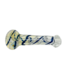 4.5'' BLUE&CHROME CANDY GLASS PIPE