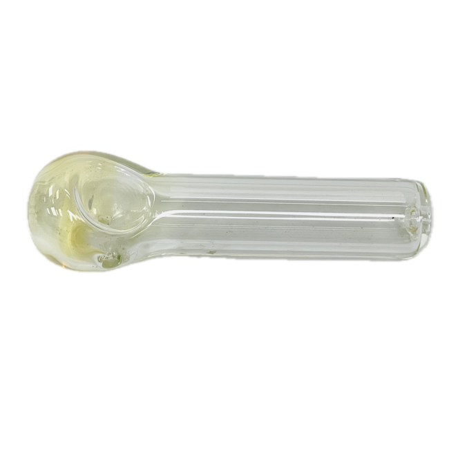 4.5'' CLEAR CHROME GLASS PIPE