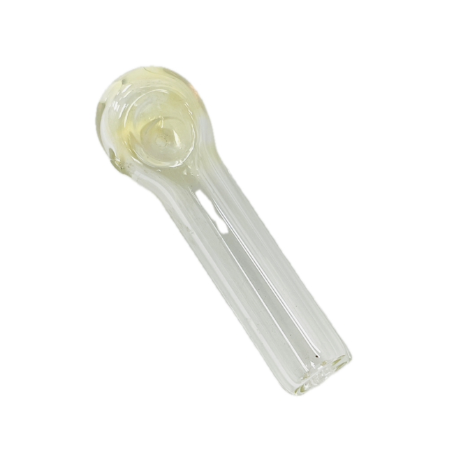 4.5'' CLEAR CHROME GLASS PIPE
